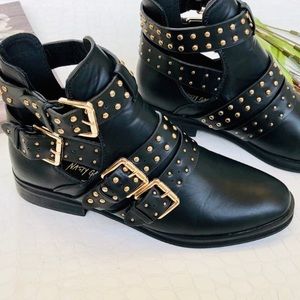Nasty Gal "Cut it Out" studded ankle boots